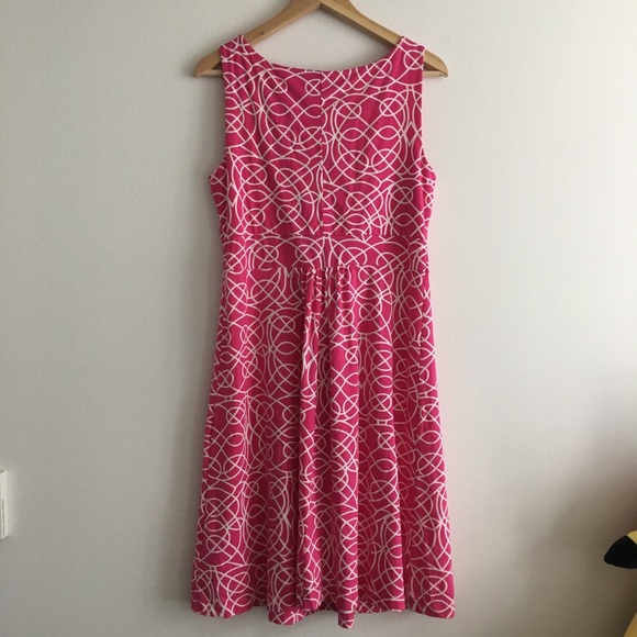 Lands end floral dress sleeveless faux wrap - Picture 4 of 4